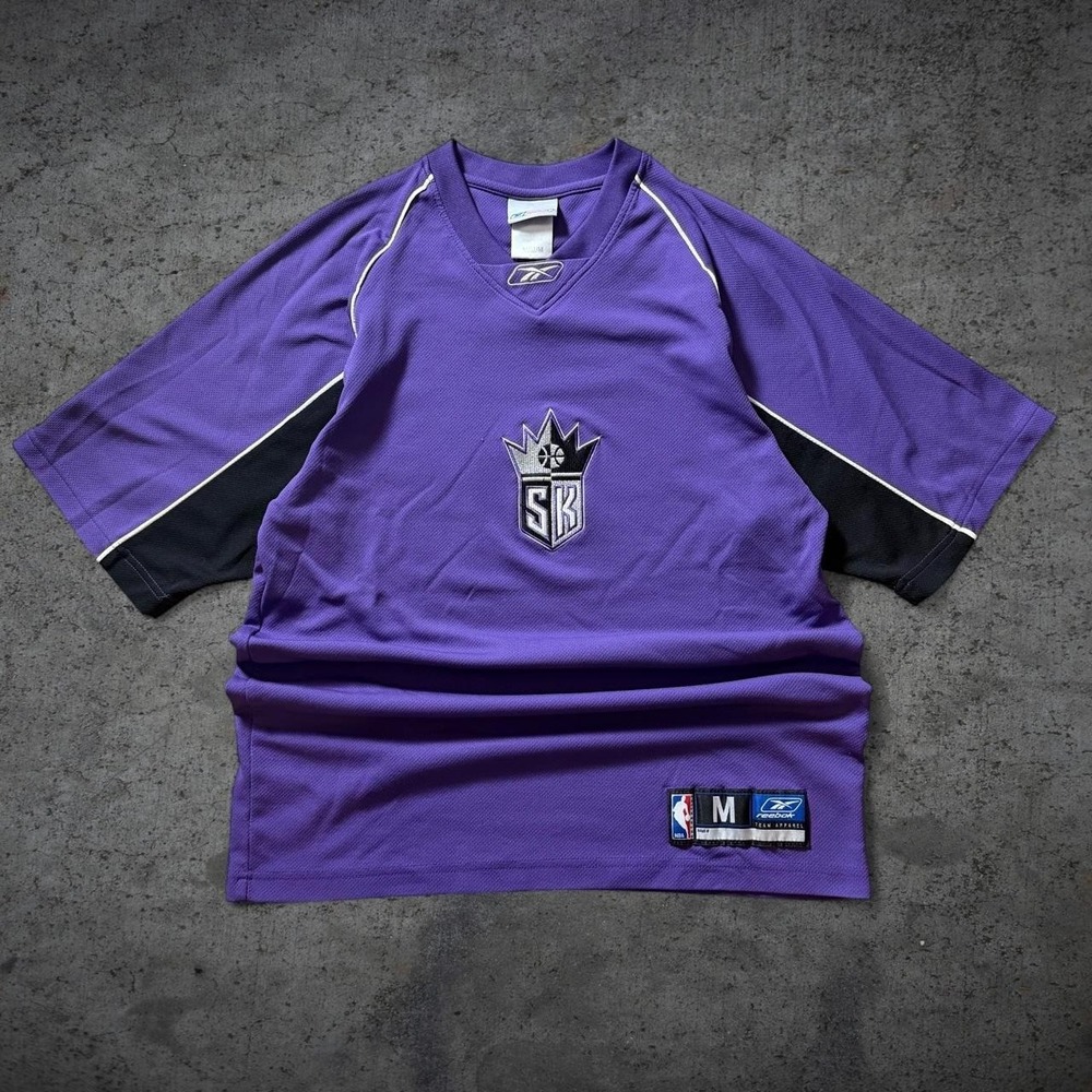 Vintage 2000's Reebok Sacramento Kings Warm Up Shooting Jersey Size Medium Y2K